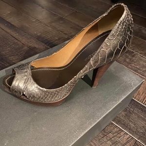 BCBGMaxAzria Open Toe Pump